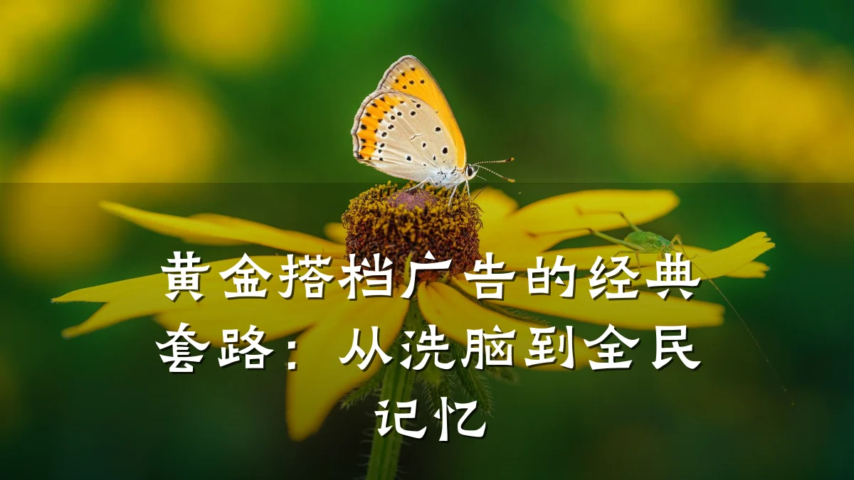 黄金搭档广告的经典套路:从洗脑到全民记忆