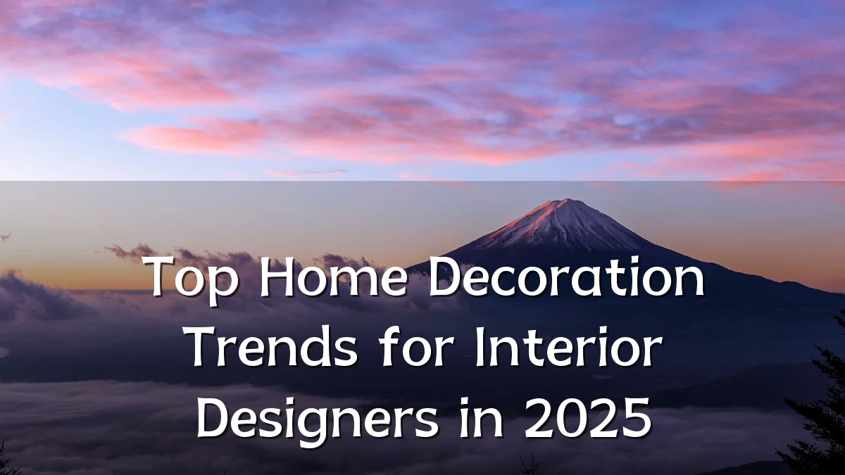 Top Home Decoration Trends for Interior Designers in 2025
