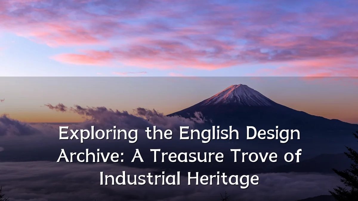 Exploring the English Design Archive: A Treasure Trove of Industrial Heritage