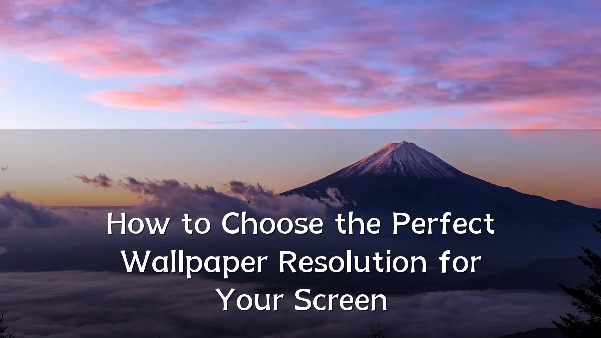 How to Choose the Perfect Wallpaper Resolution for Your Screen